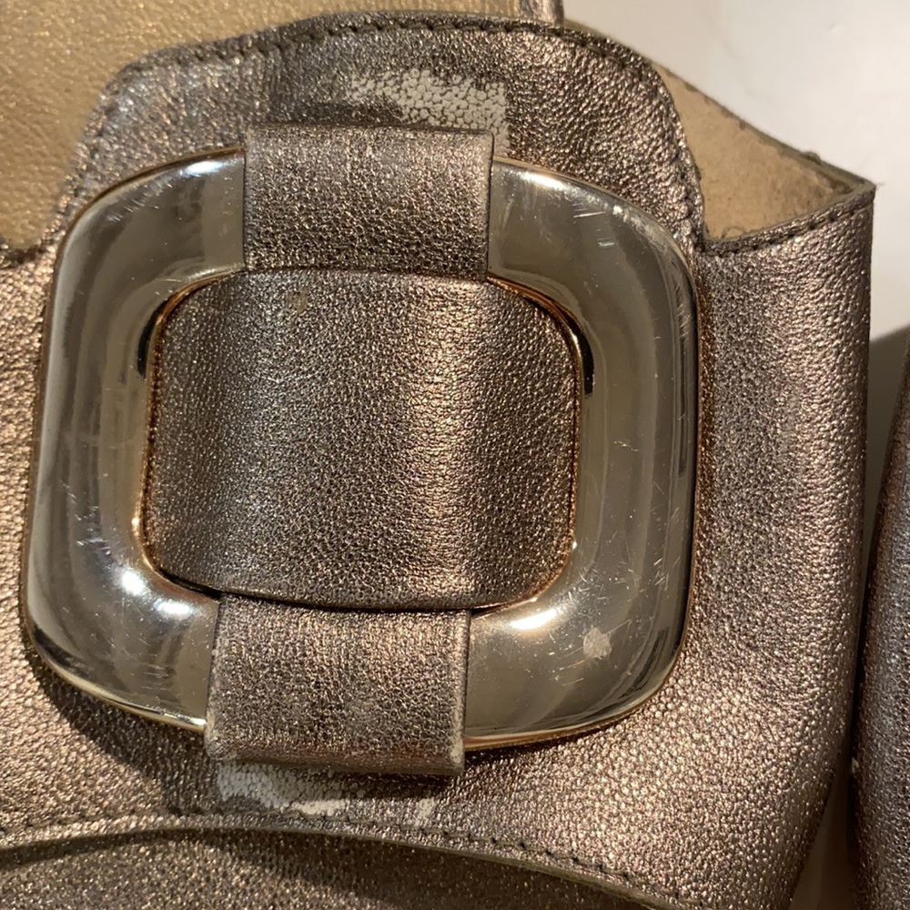 Stuart Weitzman Gold Slides 6.5 - image 4